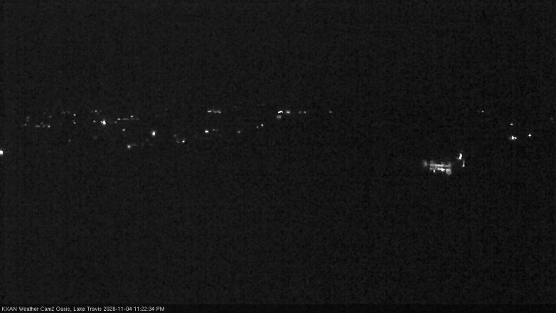 Lake Travis webcam, November 4, 2020 11:25 PM CT
