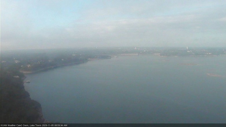 Lake Travis webcam, November 5, 2020 9:00 AM CT
