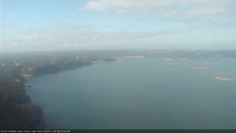 Lake Travis webcam, November 5, 2020 9:25 AM CT