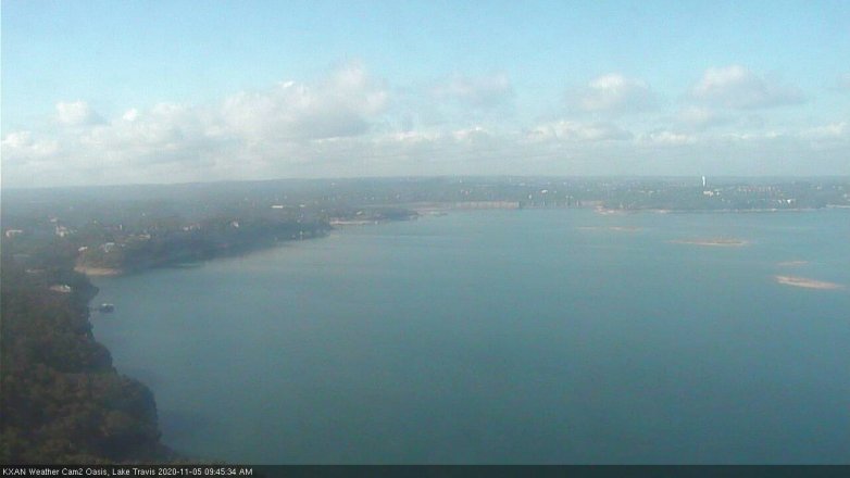 Lake Travis webcam, November 5, 2020 9:45 AM CT