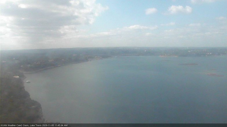 Lake Travis webcam, November 5, 2020 11:45 AM CT