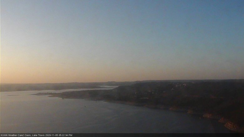 Lake Travis webcam, November 5, 2020 5:25 PM CT