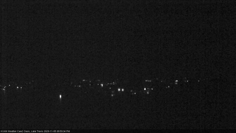 Lake Travis webcam, November 5, 2020 10:00 PM CT
