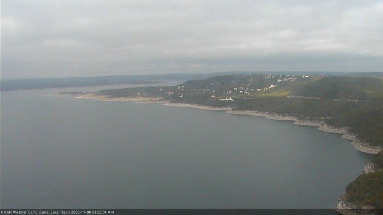 Lake Travis webcam, November 6, 2020 9:25 AM CT