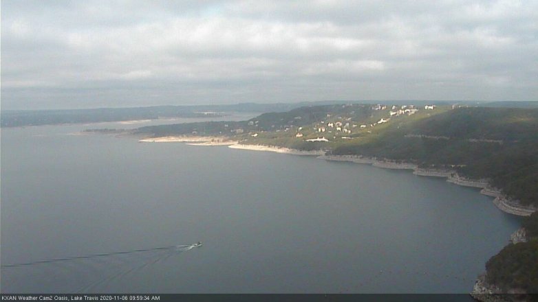 Lake Travis webcam, November 6, 2020 10:00 AM CT