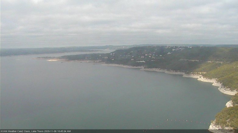 Lake Travis webcam, November 6, 2020 10:45 AM CT