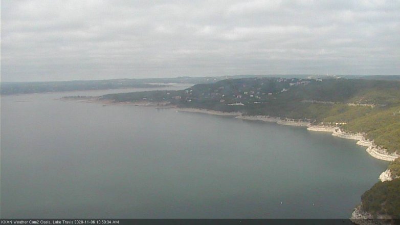 Lake Travis webcam, November 6, 2020 11:00 AM CT