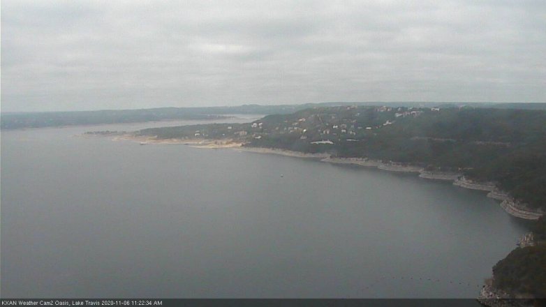 Lake Travis webcam, November 6, 2020 11:25 AM CT
