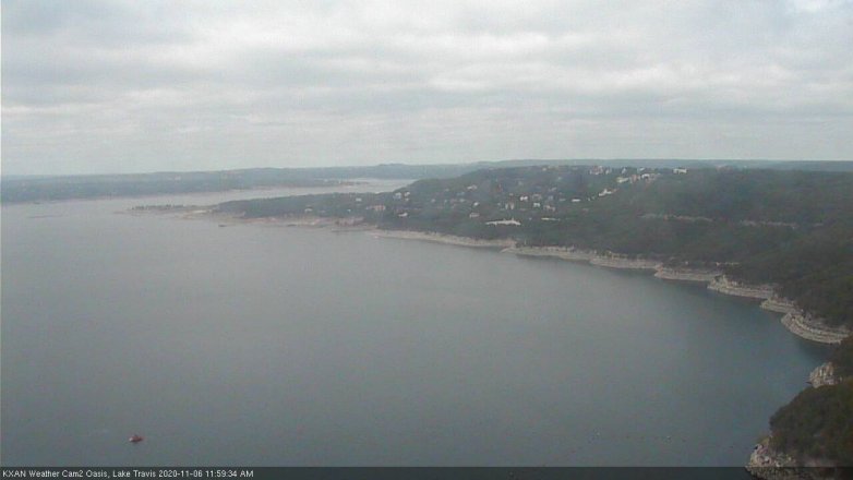 Lake Travis webcam, November 6, 2020 12:00 PM CT