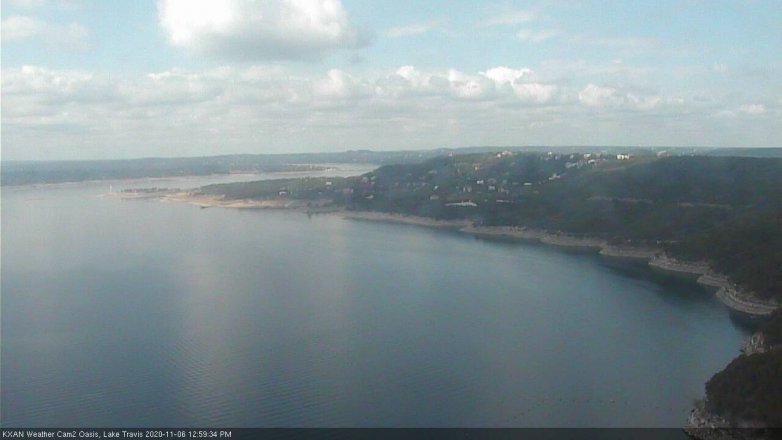 Lake Travis webcam, November 6, 2020 1:00 PM CT