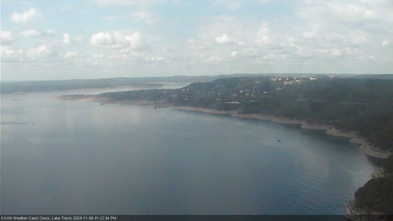 Lake Travis webcam, November 6, 2020 1:25 PM CT