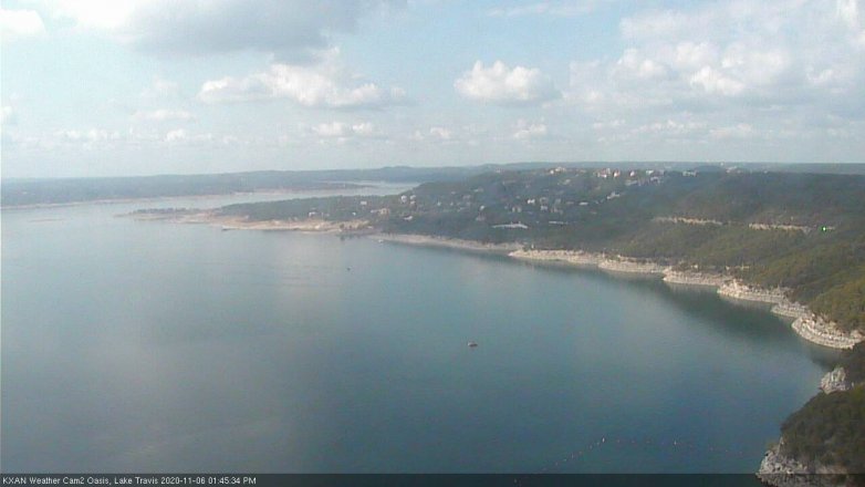 Lake Travis webcam, November 6, 2020 1:45 PM CT