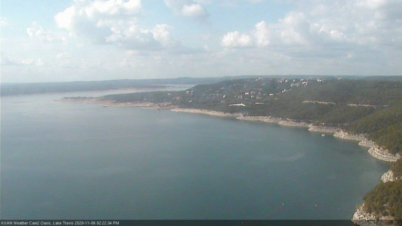 Lake Travis webcam, November 6, 2020 2:25 PM CT