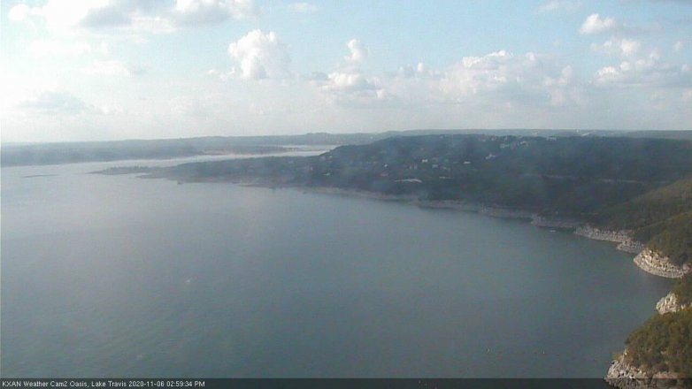 Lake Travis webcam, November 6, 2020 3:00 PM CT