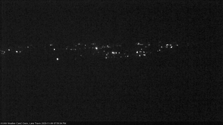 Lake Travis webcam, November 6, 2020 8:00 PM CT