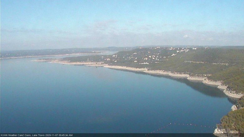 Lake Travis webcam, November 7, 2020 9:45 AM CT