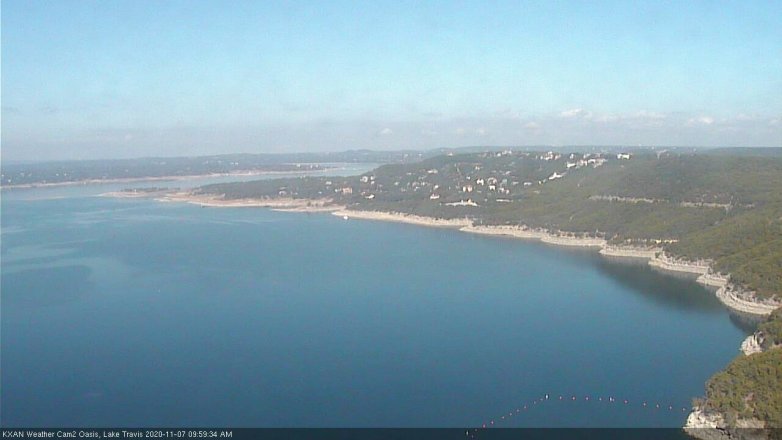 Lake Travis webcam, November 7, 2020 10:00 AM CT