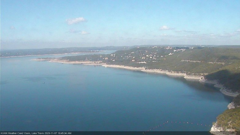 Lake Travis webcam, November 7, 2020 10:45 AM CT