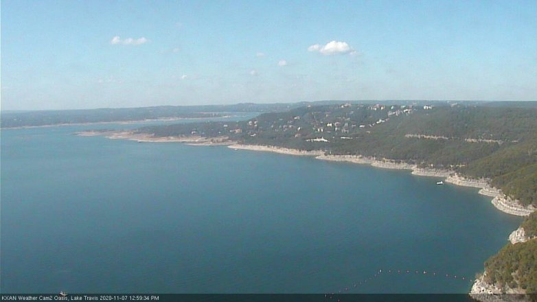 Lake Travis webcam, November 7, 2020 1:00 PM CT
