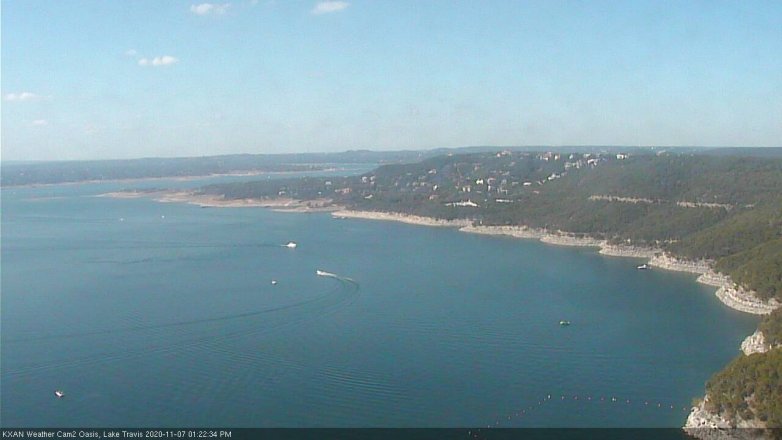 Lake Travis webcam, November 7, 2020 1:25 PM CT