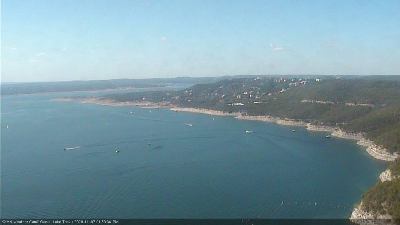 Lake Travis webcam, November 7, 2020 2:00 PM CT