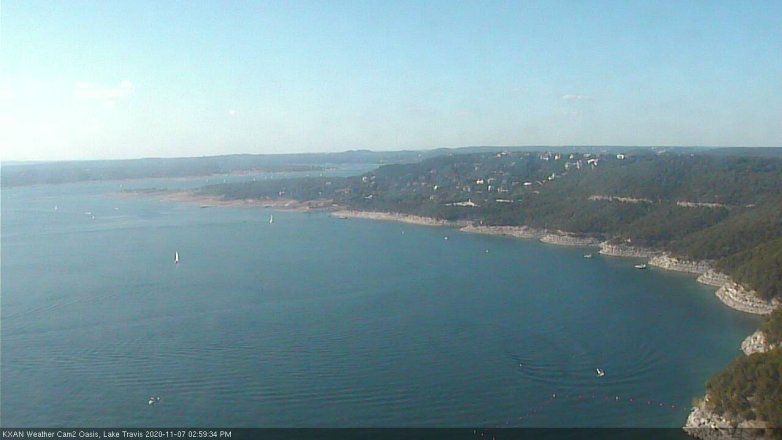 Lake Travis webcam, November 7, 2020 3:00 PM CT