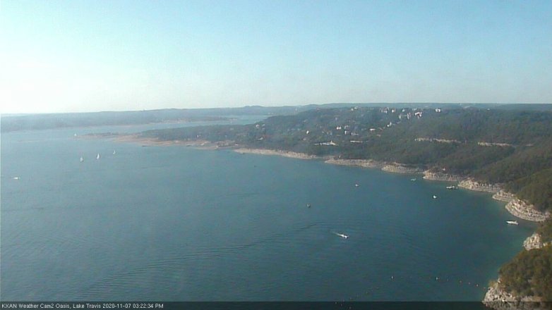 Lake Travis webcam, November 7, 2020 3:25 PM CT