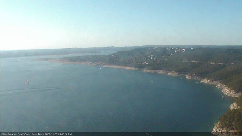 Lake Travis webcam, November 7, 2020 3:45 PM CT