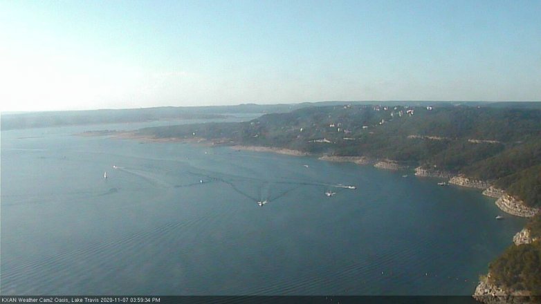 Lake Travis webcam, November 7, 2020 4:00 PM CT