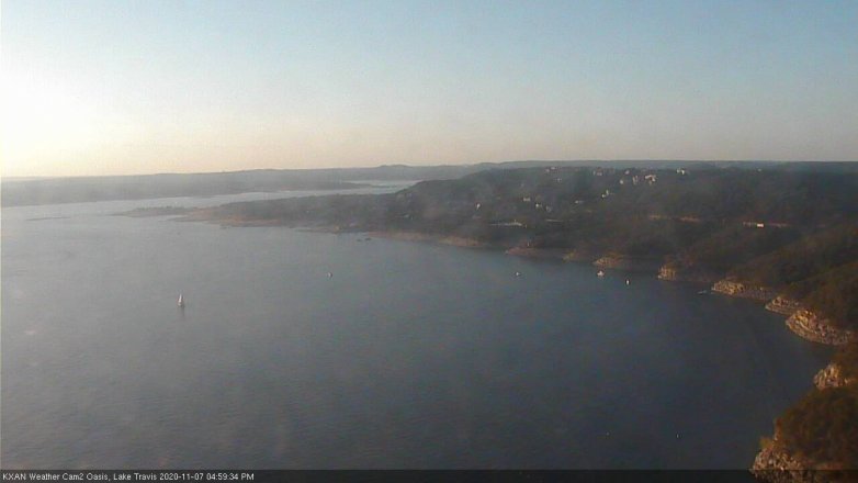 Lake Travis webcam, November 7, 2020 5:00 PM CT