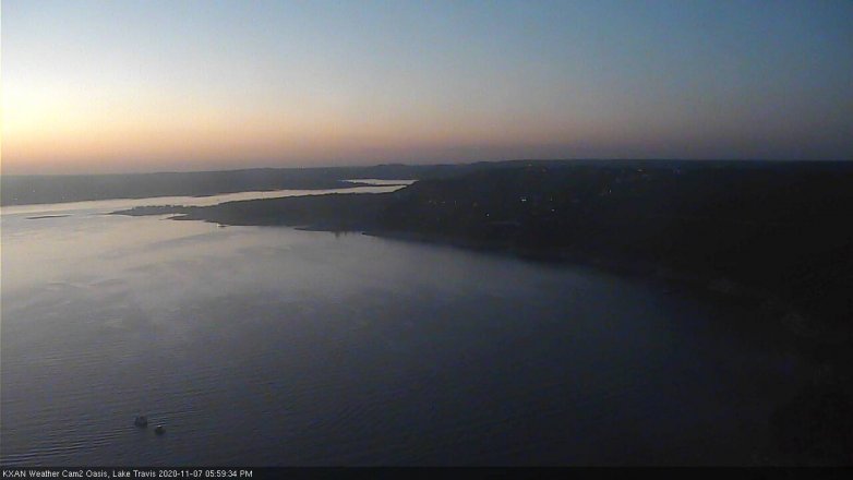 Lake Travis webcam, November 7, 2020 6:00 PM CT