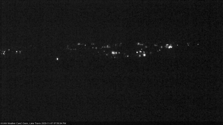 Lake Travis webcam, November 7, 2020 8:00 PM CT