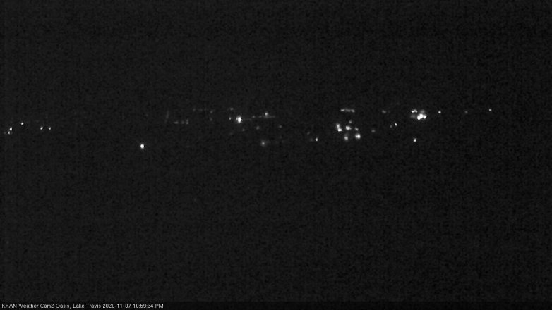 Lake Travis webcam, November 7, 2020 11:00 PM CT