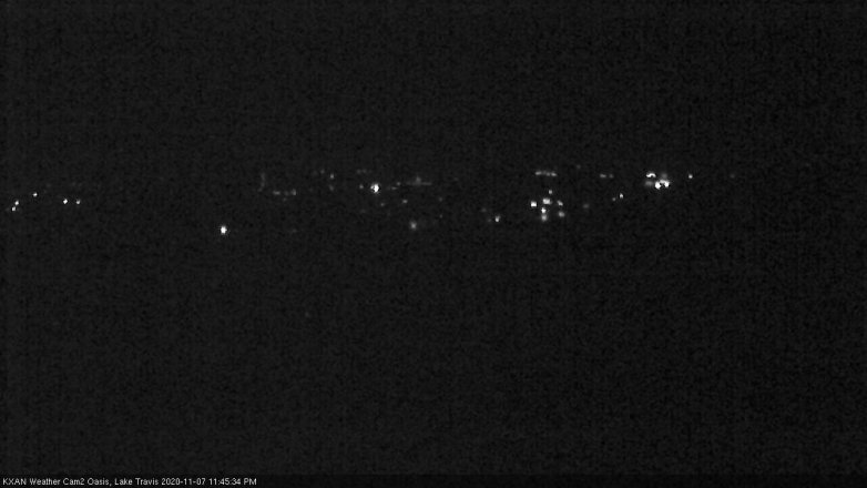 Lake Travis webcam, November 7, 2020 11:45 PM CT