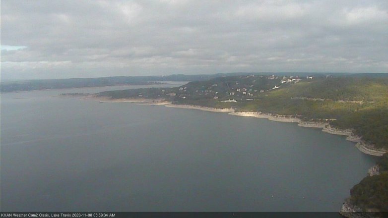 Lake Travis webcam, November 8, 2020 9:00 AM CT