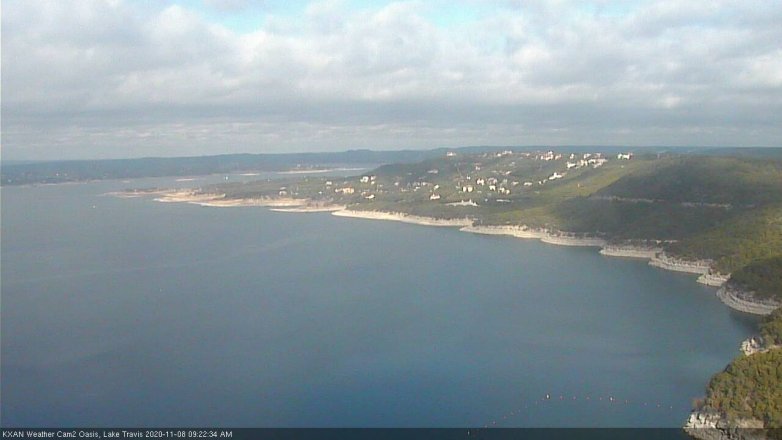 Lake Travis webcam, November 8, 2020 9:25 AM CT