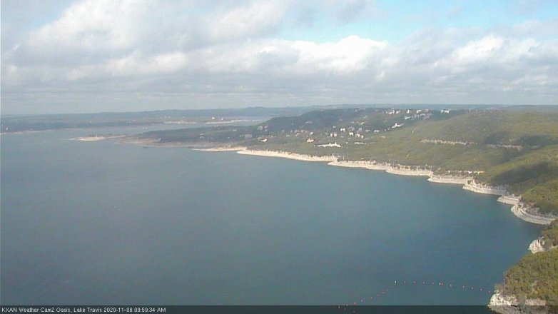 Lake Travis webcam, November 8, 2020 10:00 AM CT