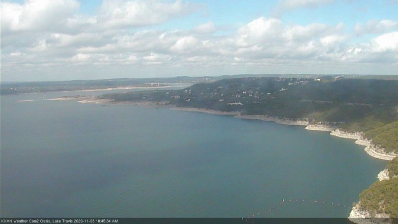 Lake Travis webcam, November 8, 2020 10:45 AM CT