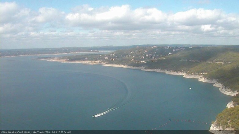 Lake Travis webcam, November 8, 2020 11:00 AM CT