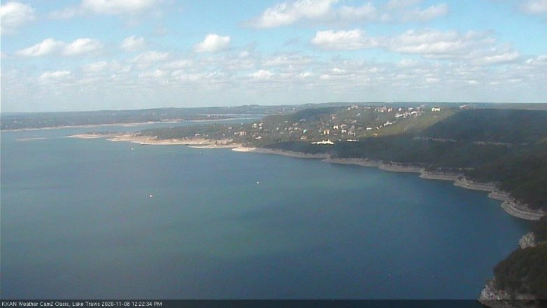 Lake Travis webcam, November 8, 2020 12:25 PM CT