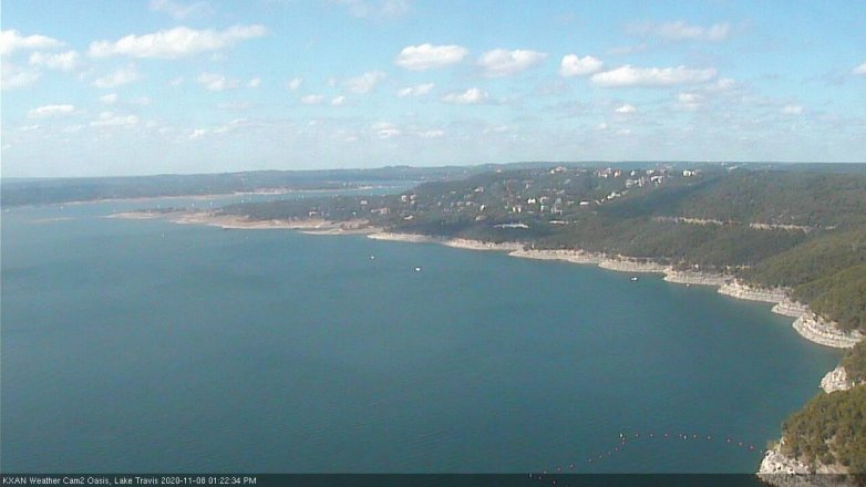 Lake Travis webcam, November 8, 2020 1:25 PM CT
