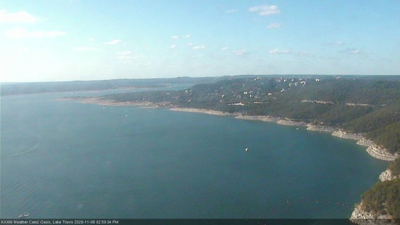 Lake Travis webcam, November 8, 2020 3:00 PM CT