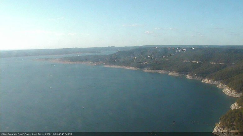 Lake Travis webcam, November 8, 2020 3:45 PM CT