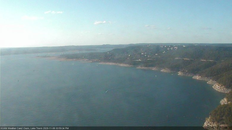 Lake Travis webcam, November 8, 2020 4:00 PM CT