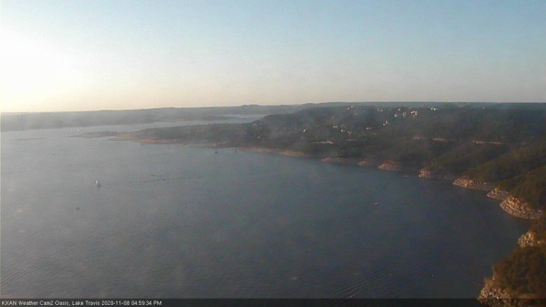 Lake Travis webcam, November 8, 2020 5:00 PM CT