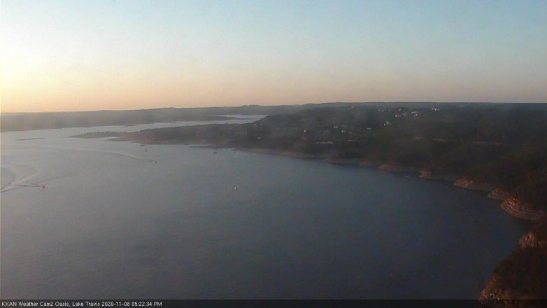 Lake Travis webcam, November 8, 2020 5:25 PM CT
