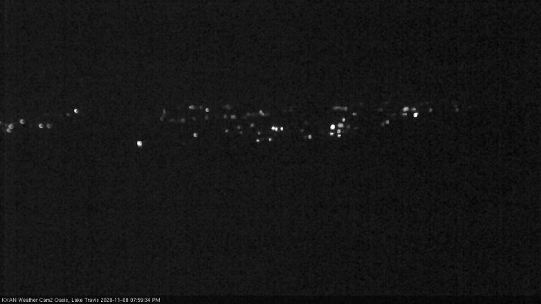 Lake Travis webcam, November 8, 2020 8:00 PM CT