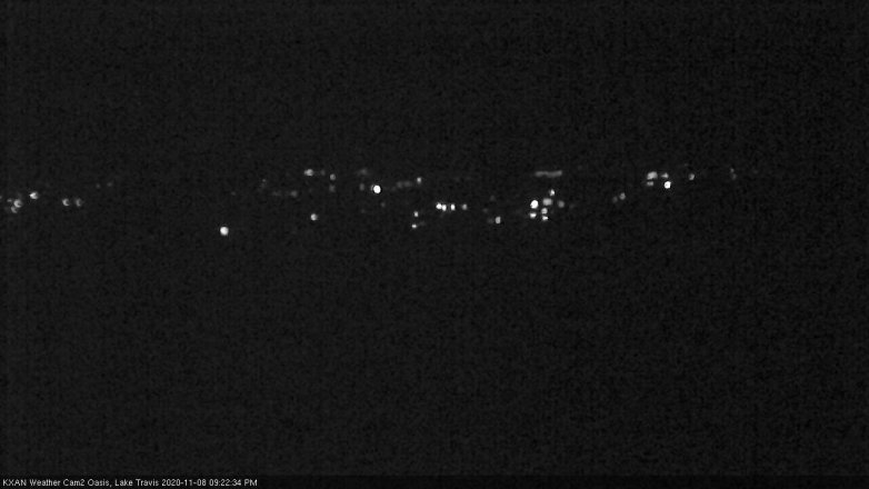 Lake Travis webcam, November 8, 2020 9:25 PM CT