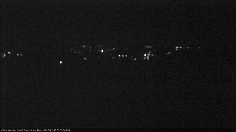 Lake Travis webcam, November 8, 2020 10:00 PM CT