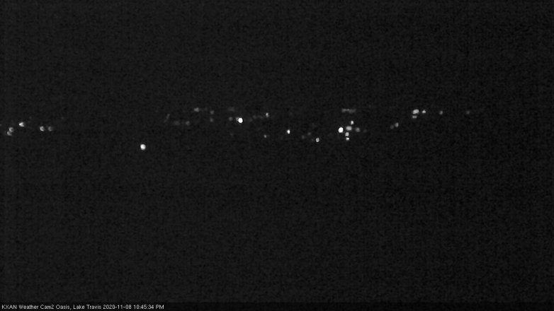 Lake Travis webcam, November 8, 2020 10:45 PM CT
